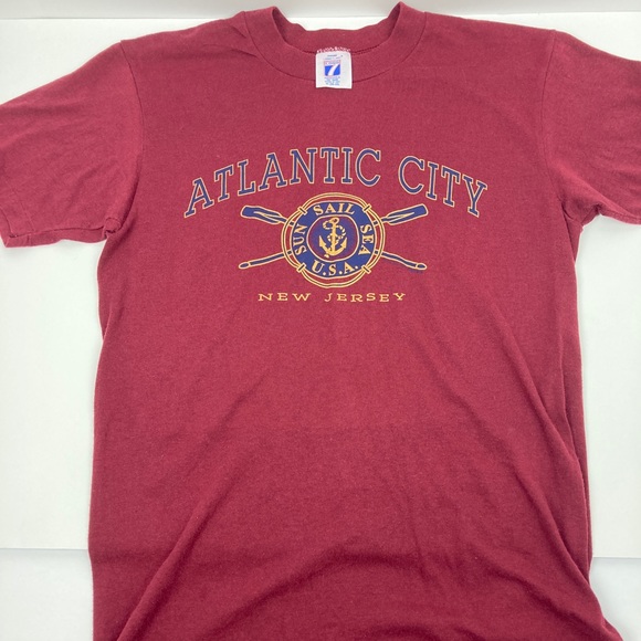 Vintage 90s Atlantic City T Shirt Logo 7 - Picture 1 of 3